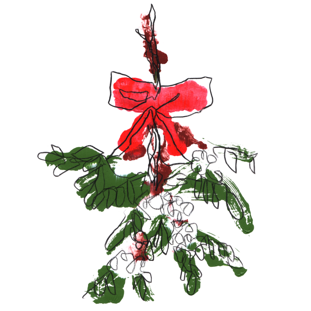 A6 Christmas Greeting Card – Mistletoe