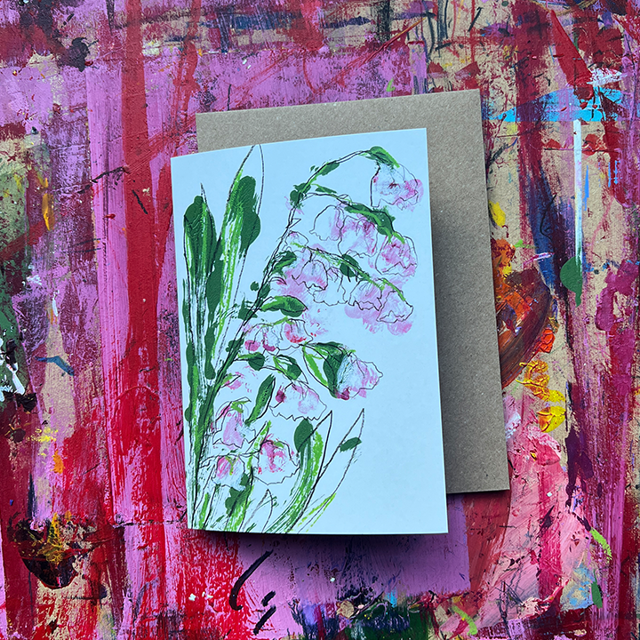 A6 Birth Flower Greeting Card – May, Lily of The Valley