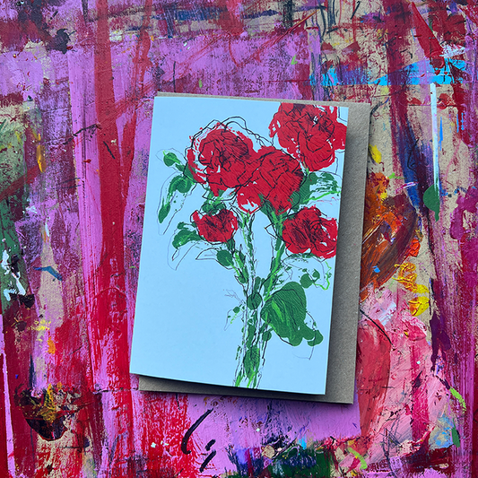 A6 Birth Flower Greeting Card – June, Rose